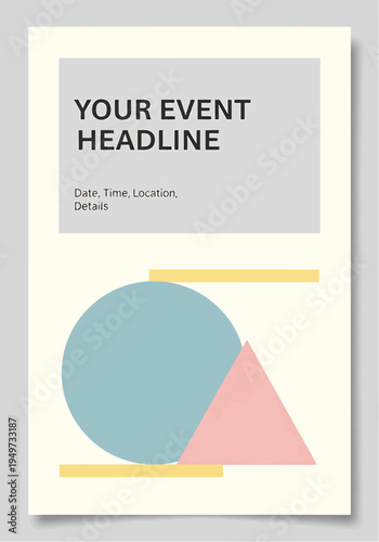 Abstract Geometric Shapes Poster with Circle and Triangle