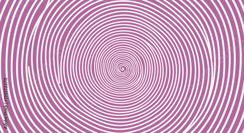 Mesmerizing purple and white hypnotic spiral pattern creating an optical illusion of depth and movement on the entire canvas.