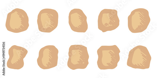 Hand drawn rocks and stones Rock fragments, boulders, building material Coastal pebbles, gravel, minerals, cobblestones, geological formations For game environment, landscape illustration, design