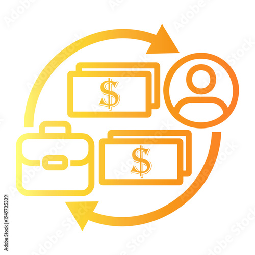 transaction Line Gradient Icon