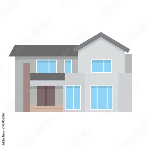 一軒家の住宅イラスト