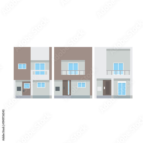 一軒家の住宅イラスト