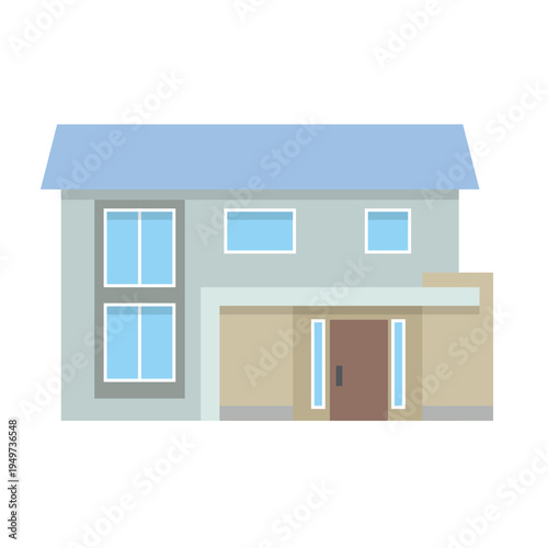 一軒家の住宅イラスト