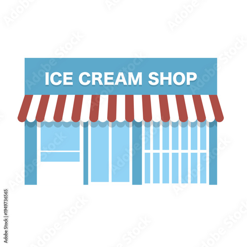 アイスクリームショップの建物イラスト