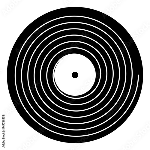 vector one vinyl record, clipart isolated on transparent background. 