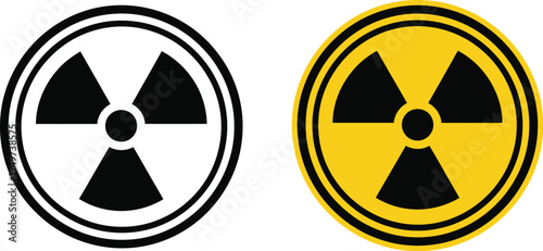 Radiation hazards, trefoil symbol. 