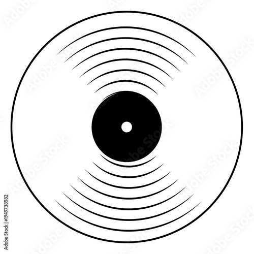 vector one vinyl record, clipart isolated on transparent background. 