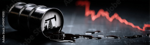 Oil Price Crisis: A symboli...