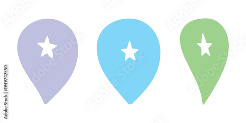 Set of hand drawn map pin Map marker pointer sign GPS and mapping tools Location pin symbol Pinpoint clipart in doodle style Single element for web, design