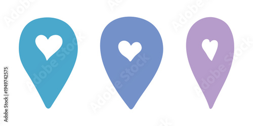 Set of hand drawn map pin Map marker pointer sign GPS and mapping tools Location pin symbol Pinpoint clipart in doodle style Single element for web, design