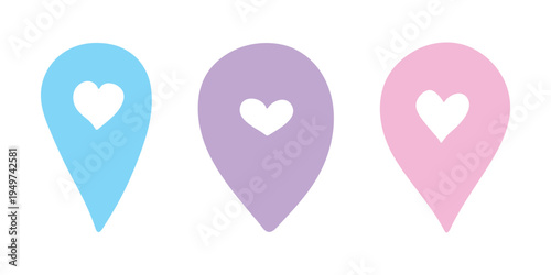 Set of hand drawn map pin Map marker pointer sign GPS and mapping tools Location pin symbol Pinpoint clipart in doodle style Single element for web, design