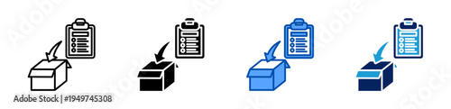 packaging icon set multiple style collection