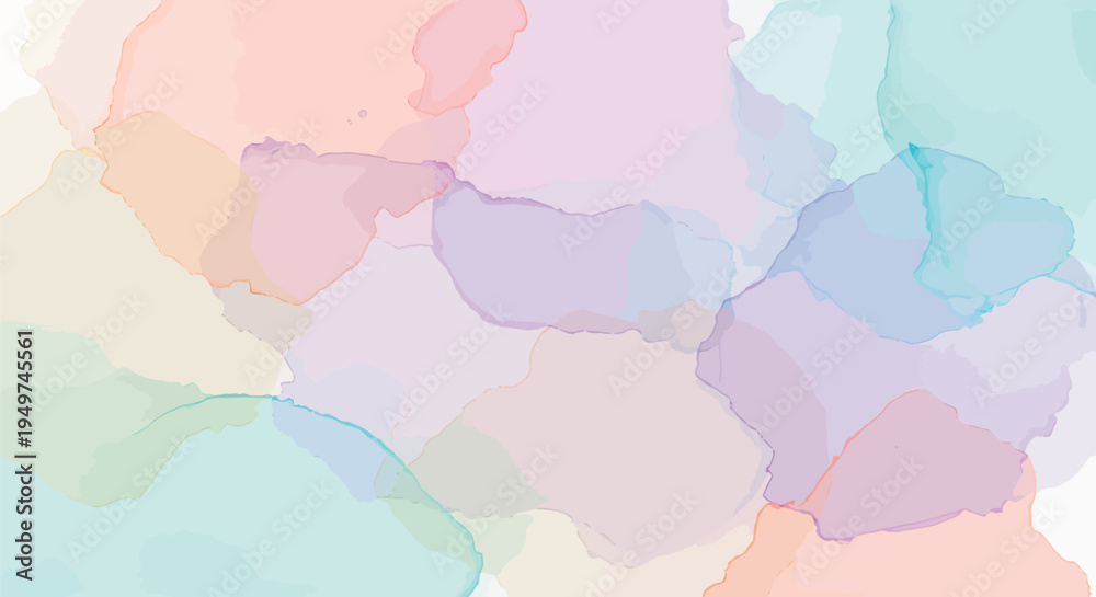 Obraz premium Adobe IllustraSoft pastel watercolor abstract background with fluid organic shapes texturetor Artwork
