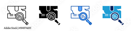 product inspection icon set multiple style collection