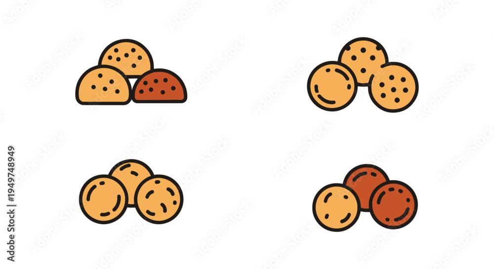 Fototapeta premium Akara Balls Line art vector dynamic creative abstract illustration