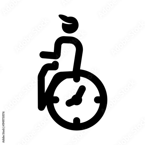 Linear style icon of work hours