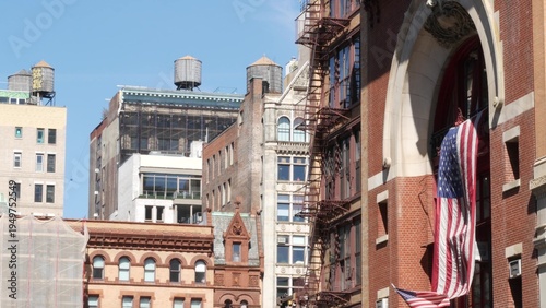 Bild auf Leinwand New York City classic Manhattan historic building architecture 1899, United States