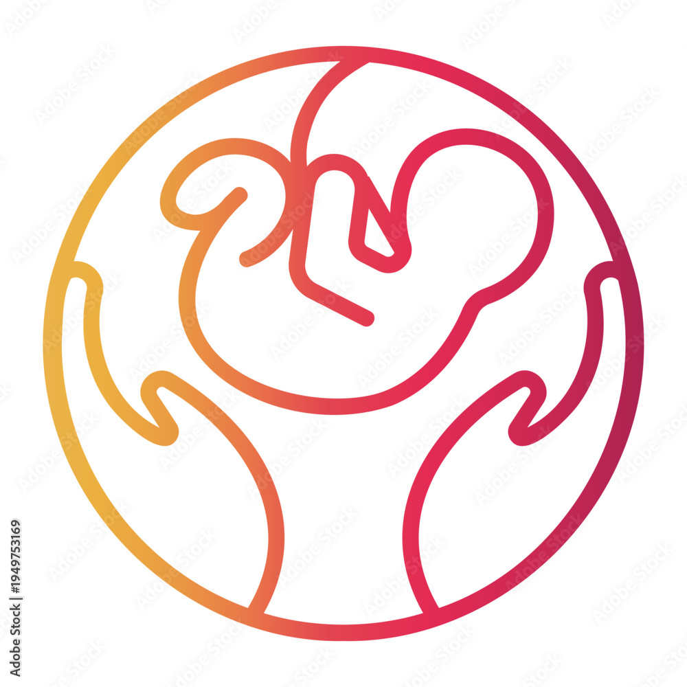 Obraz premium pregnancy Line Gradient Icon