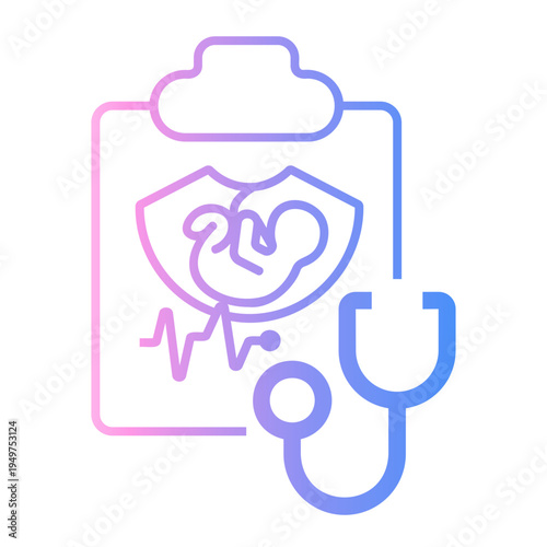 pregnancy Line Gradient Icon