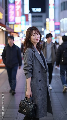 Wallpaper Mural Woman Walking on a City Street Torontodigital.ca