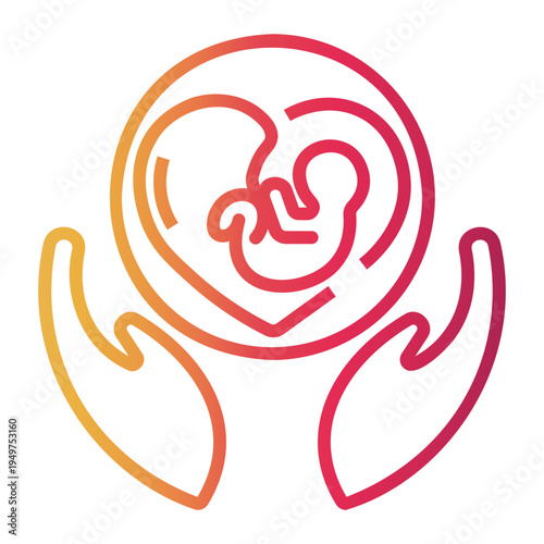 pregnancy Line Gradient Icon