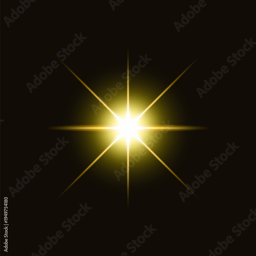 Glowing star on dark background vector