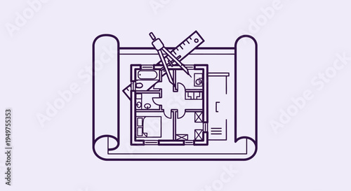 Blueprint of a house plan.