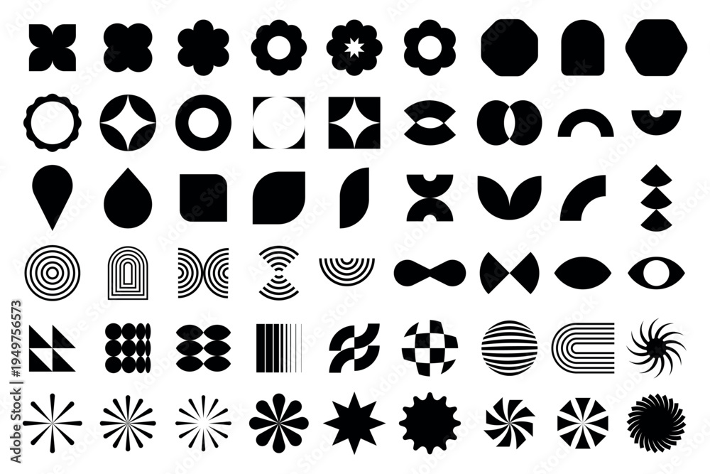 © Rawpixel.com - Abstract black shape collection vector