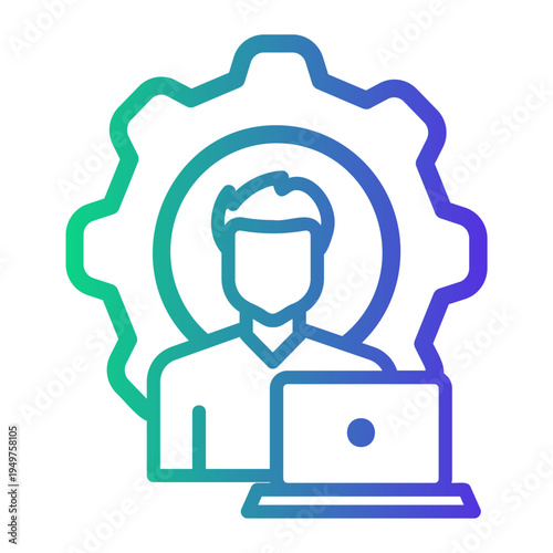 job Line Gradient Icon