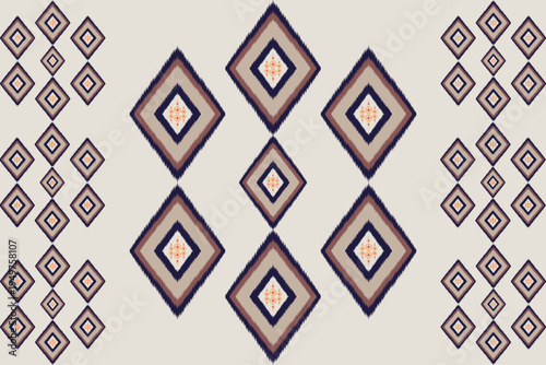 Modern Black and White Intricate Geometric Tribal Pattern., CMYK