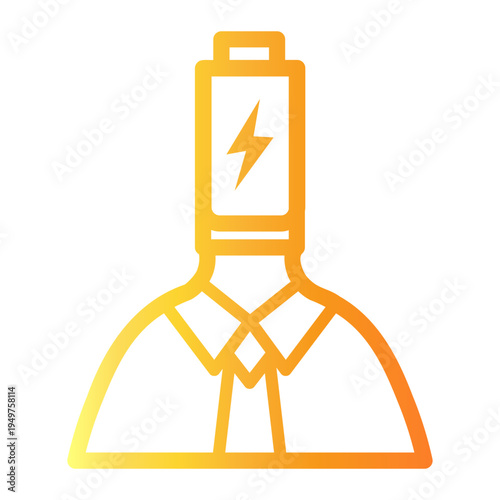 exhausted Line Gradient Icon