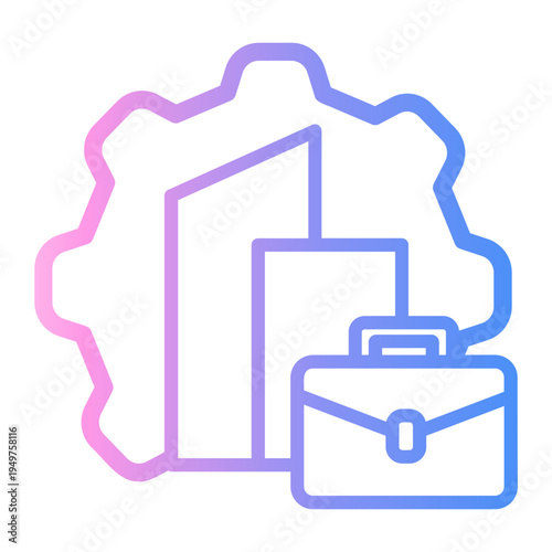 office Line Gradient Icon