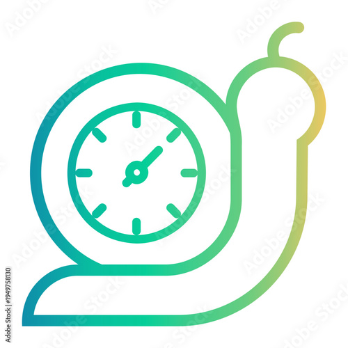 snail Line Gradient Icon