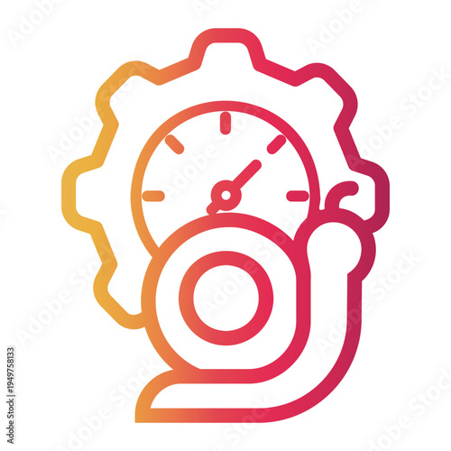 slow Line Gradient Icon