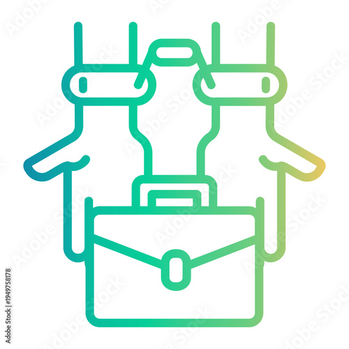 workaholic Line Gradient Icon