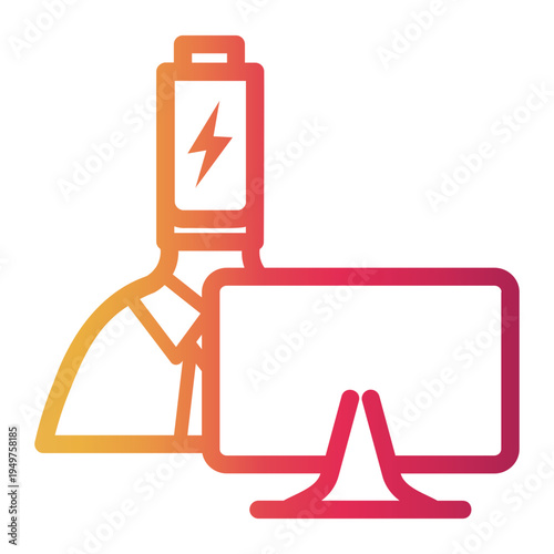 burnout Line Gradient Icon