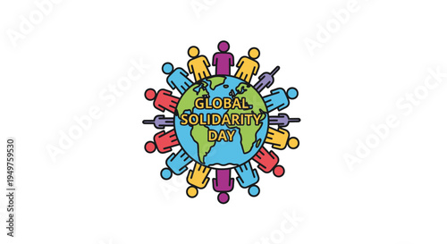 Global Solidarity Day Symbol vector illustration