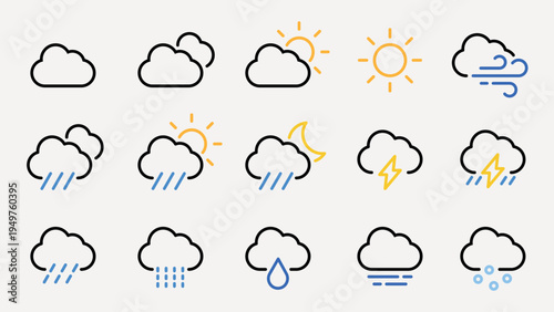 Weather icons vector set