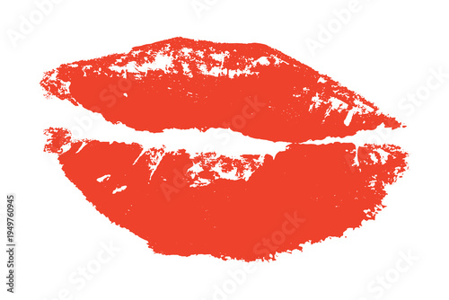 Lipstick kiss mark Romantic lip print Imprint of lips kiss Sexy lips makeup Female mouth Love symbol Design element for beauty fashion poster Valentines Day wedding