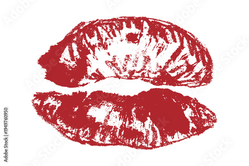 Lipstick kiss mark Romantic lip print Imprint of lips kiss Sexy lips makeup Female mouth Love symbol Design element for beauty fashion poster Valentines Day wedding