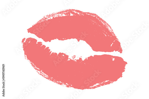 Lipstick kiss mark Romantic lip print Imprint of lips kiss Sexy lips makeup Female mouth Love symbol Design element for beauty fashion poster Valentines Day wedding