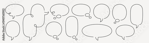 Minimalist speech bubble designs vector
