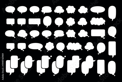 Variety speech bubbles collection vector