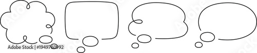 Minimalist thought bubble designs vector