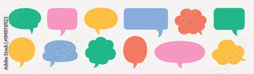 Colorful speech bubbles vector