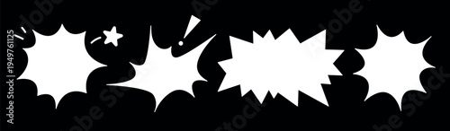 Speech bubbles silhouette pattern vector