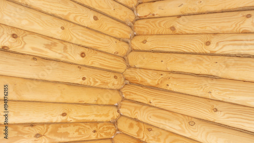 Calibrated log, log walls, pine log, fresh wood