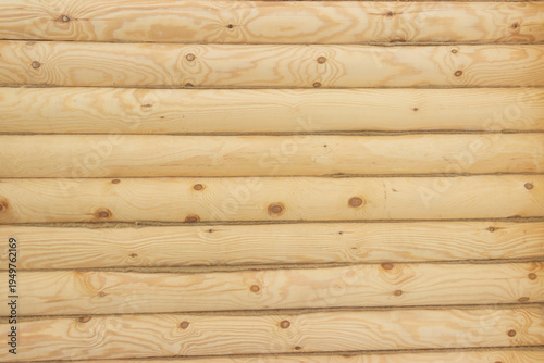 Calibrated log, log walls, pine log, fresh wood