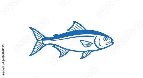 Blue Tuna Fish Illustration
