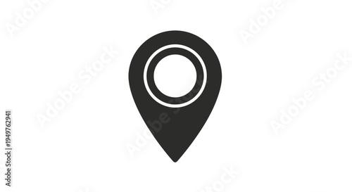 Location Pin Icon - Map Marker Symbol, GPS Navigation Point